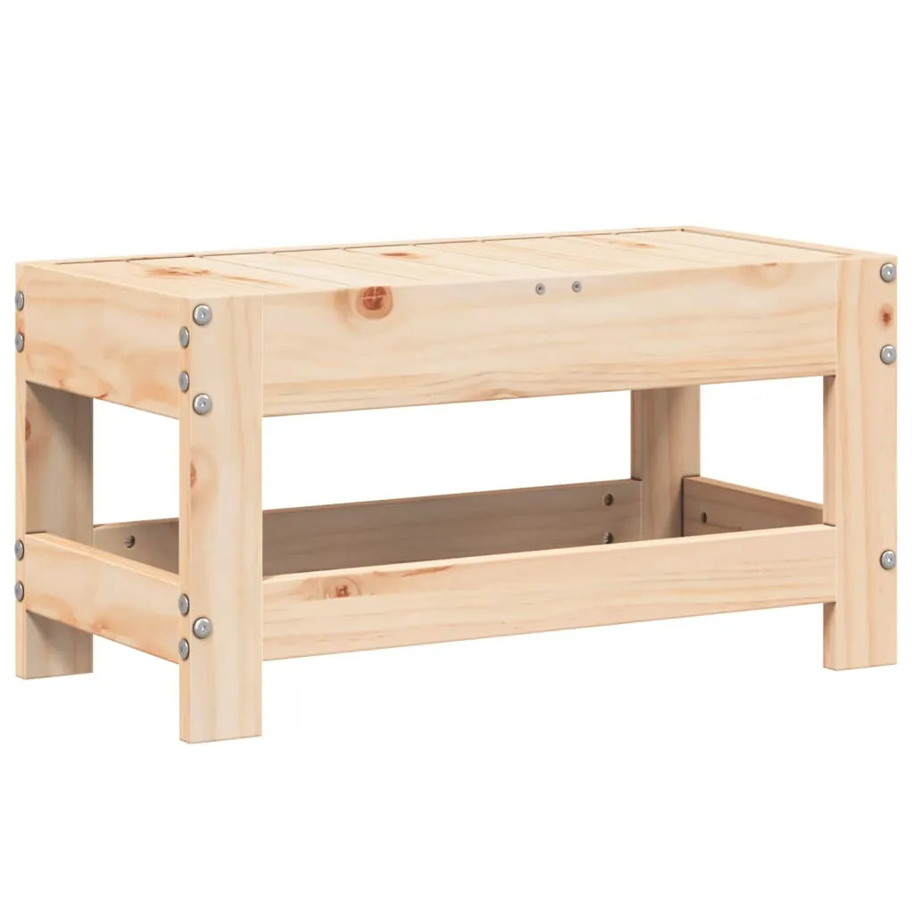 Sgabello Solido in Pino Massiccio per Esterni 62x30x32cm - Offerta