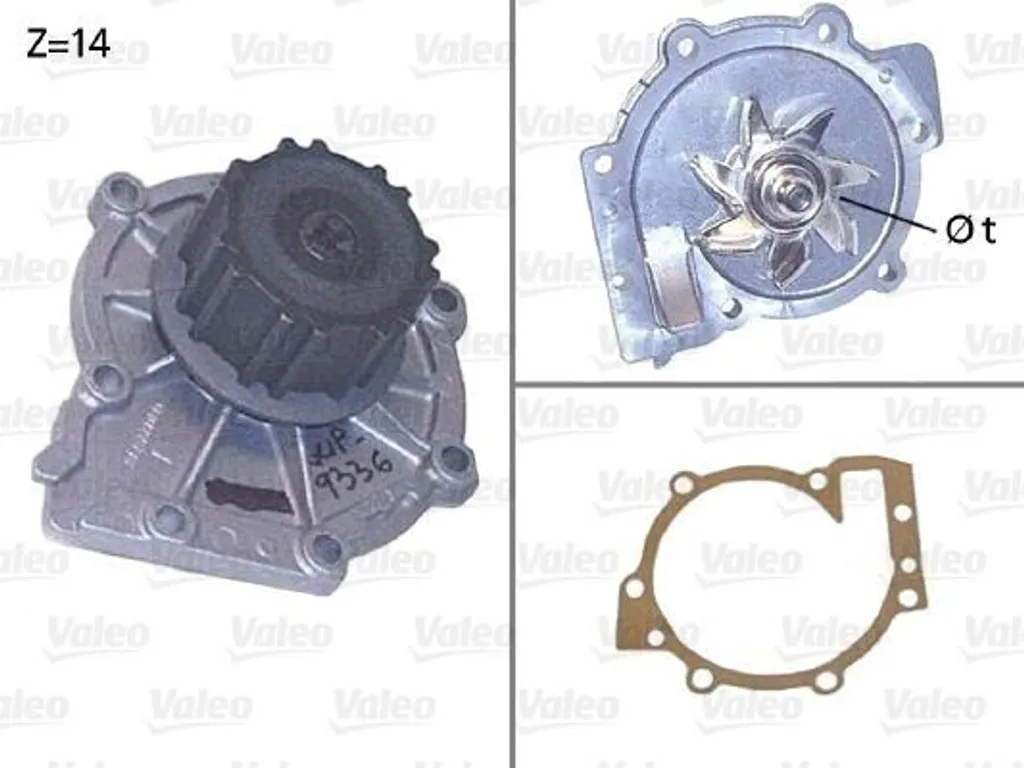 Valeo 506853 Pompe à eau OE PA8804 pour Volvo S80 I (184) de Qualité