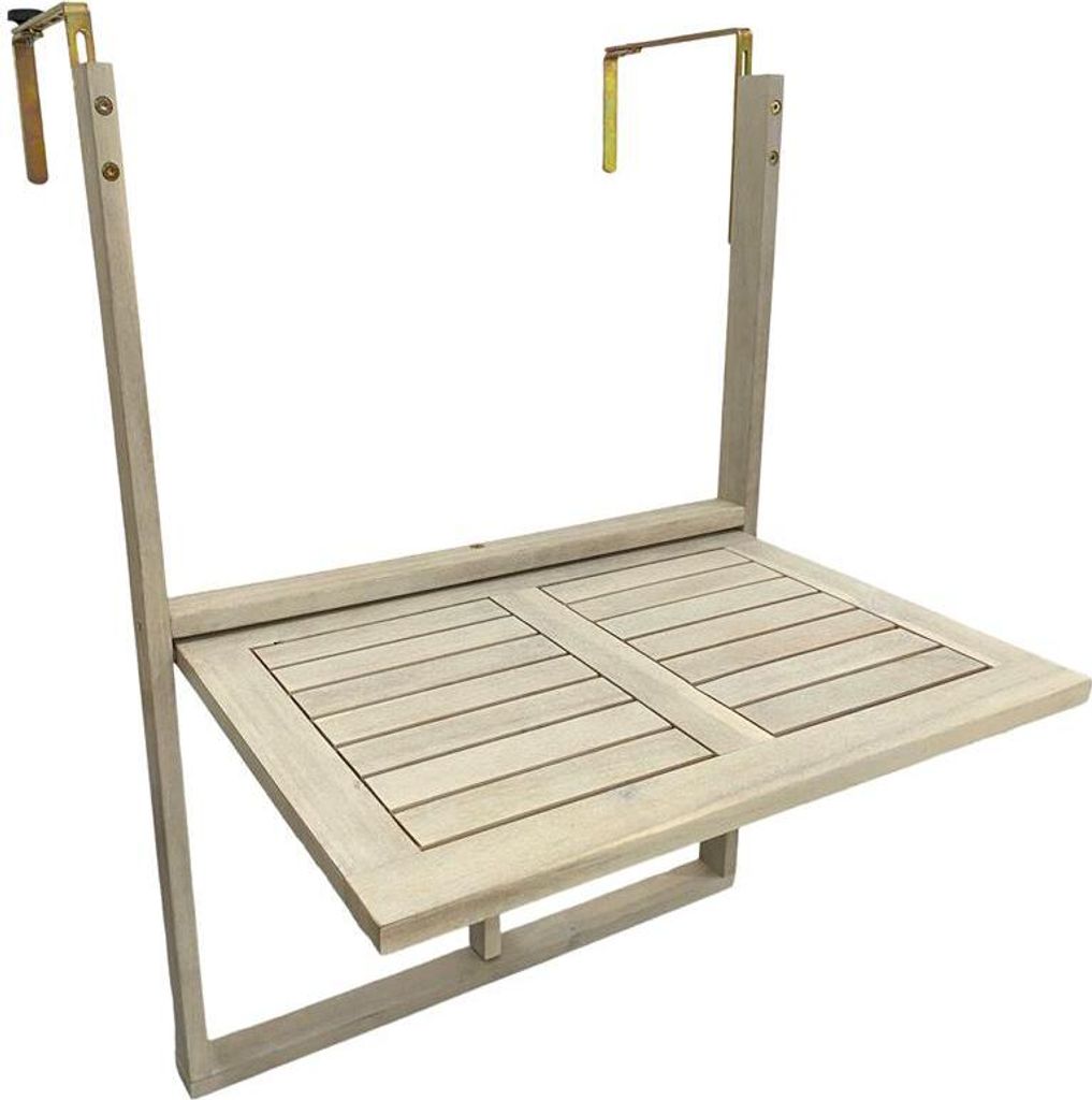 Balkonhängetisch Balkontisch Hängetisch Klapptisch Balkon Tisch Weiß Klappbar
