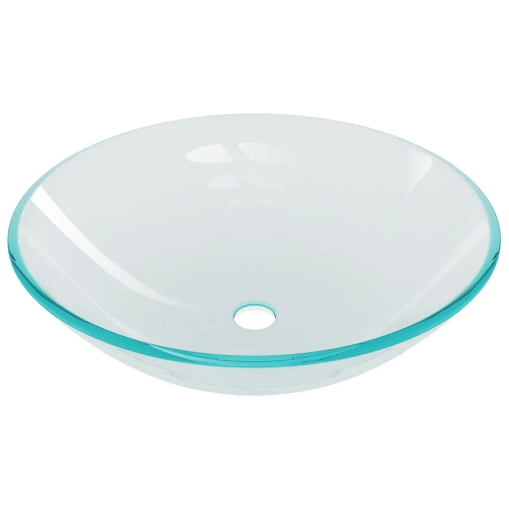 Offerta Set Lavabo Vetro Temperato Trasparente + Rubinetto Waterfall - 6