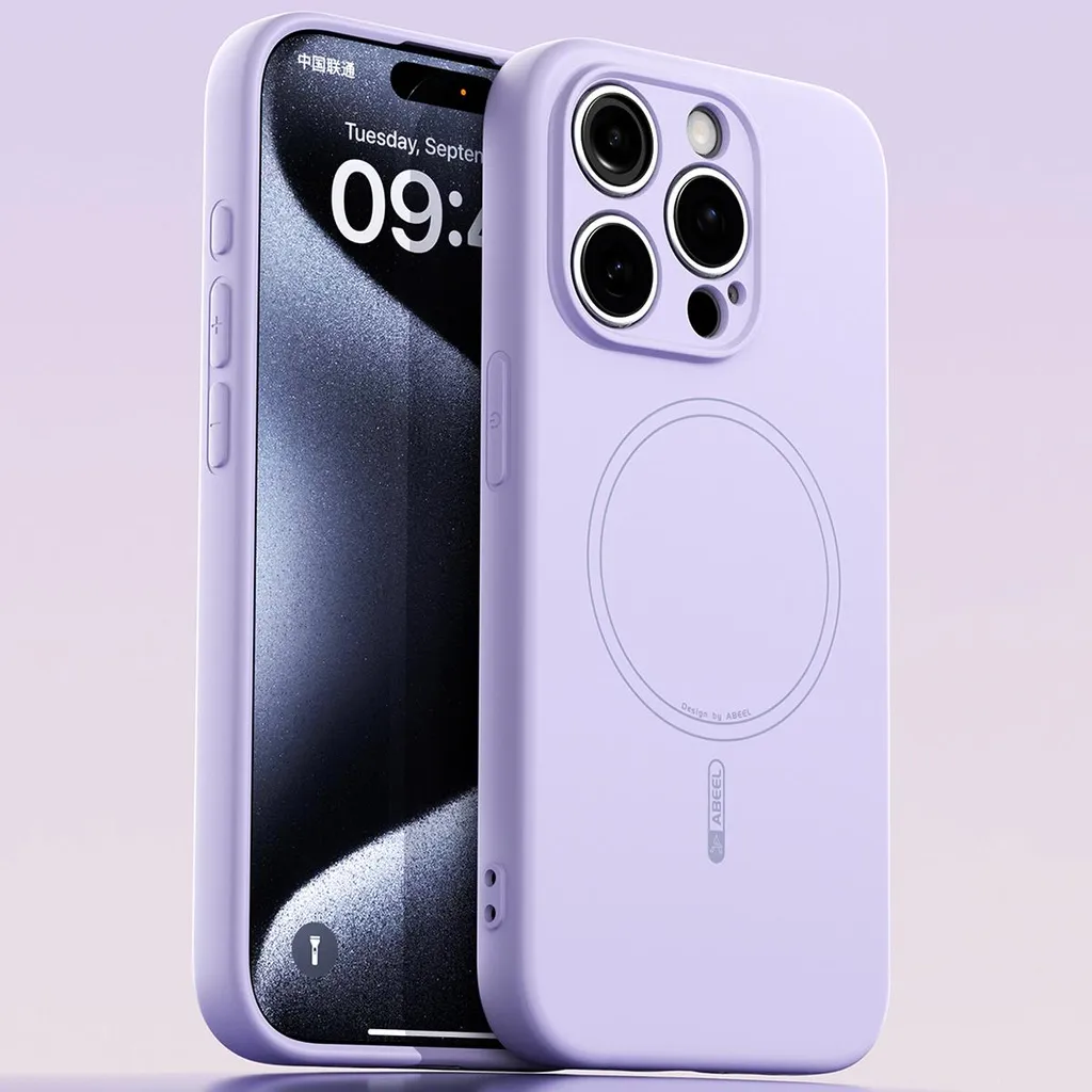 Custodia iPhone 13 Pro Viola Silicone: Eleganza Magnetica MagSafe