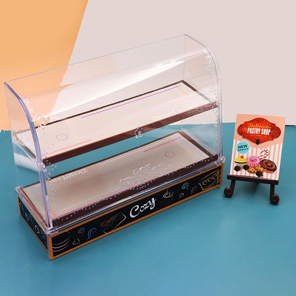Dollhouse Cake Showcase feine Verarbeitung robustes transparentes Mini -Haus -Accessoires Clear Clear Cake Showcase für Kinder
