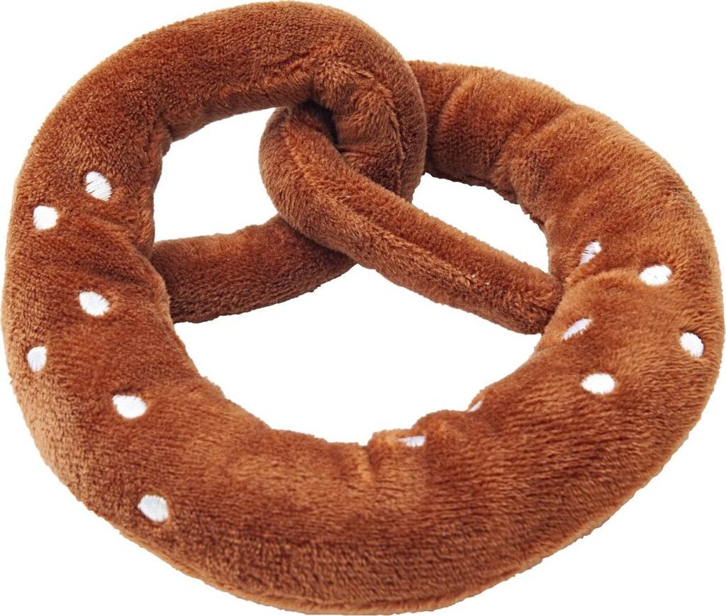 Aumüller Katzenspielzeug Kissen Brezel mit Katzenminze 14 cm braun/weiß