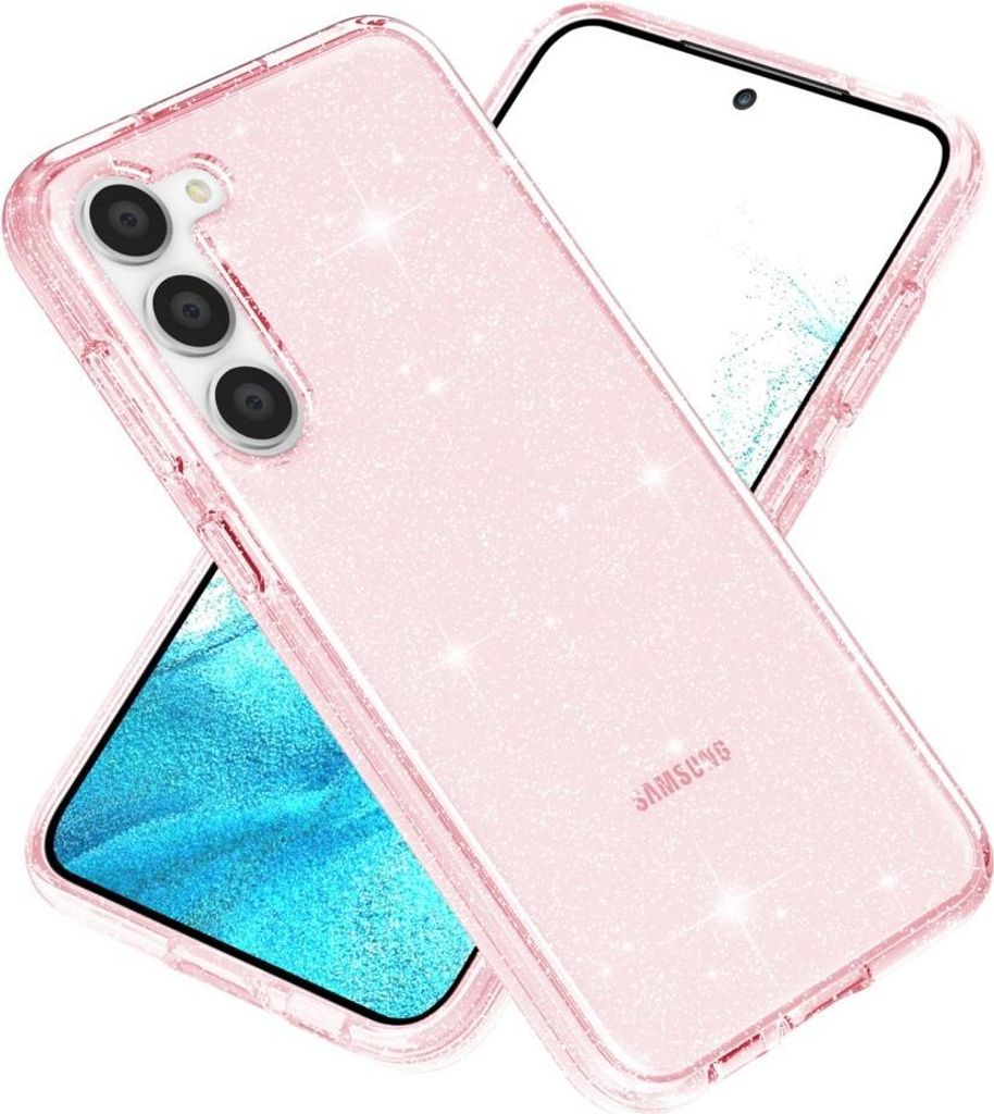 Samsung Galaxy S23 Plus Hülle - Coverup Glitzer TPU Back Cover - Roségold