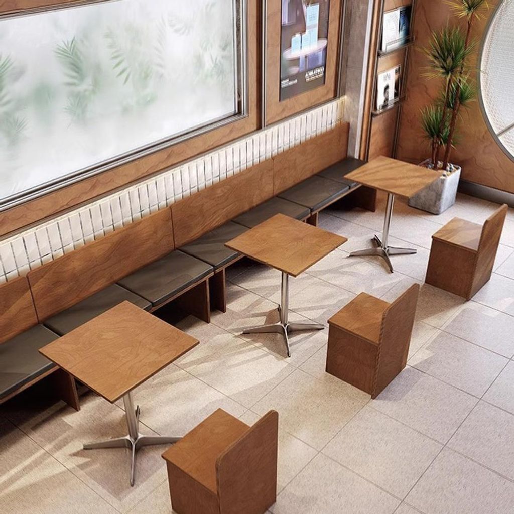 Moderner Esstisch mit Holzplatte & Aluminiumbeinen – Minimalistisches Design, stabil, pflegeleicht, ideal für Esszimmer & Café 60*60*75cm