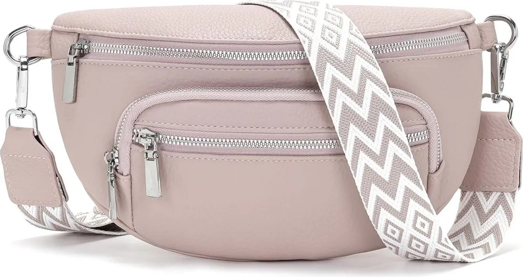 Sasrymnl borsa da donna a tracolla in beige