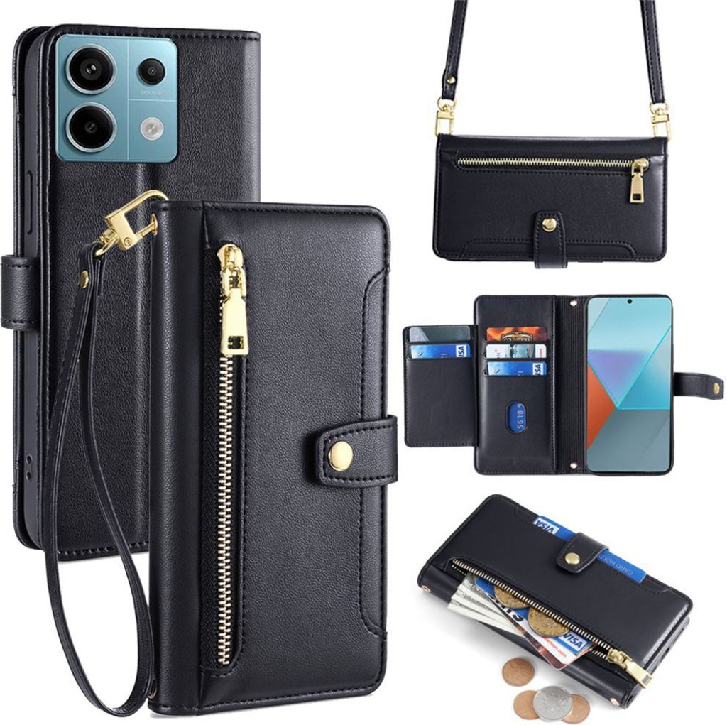 Handykette Xiaomi Hülle mit Band Handyhülle Kartenfächer Produktbild 