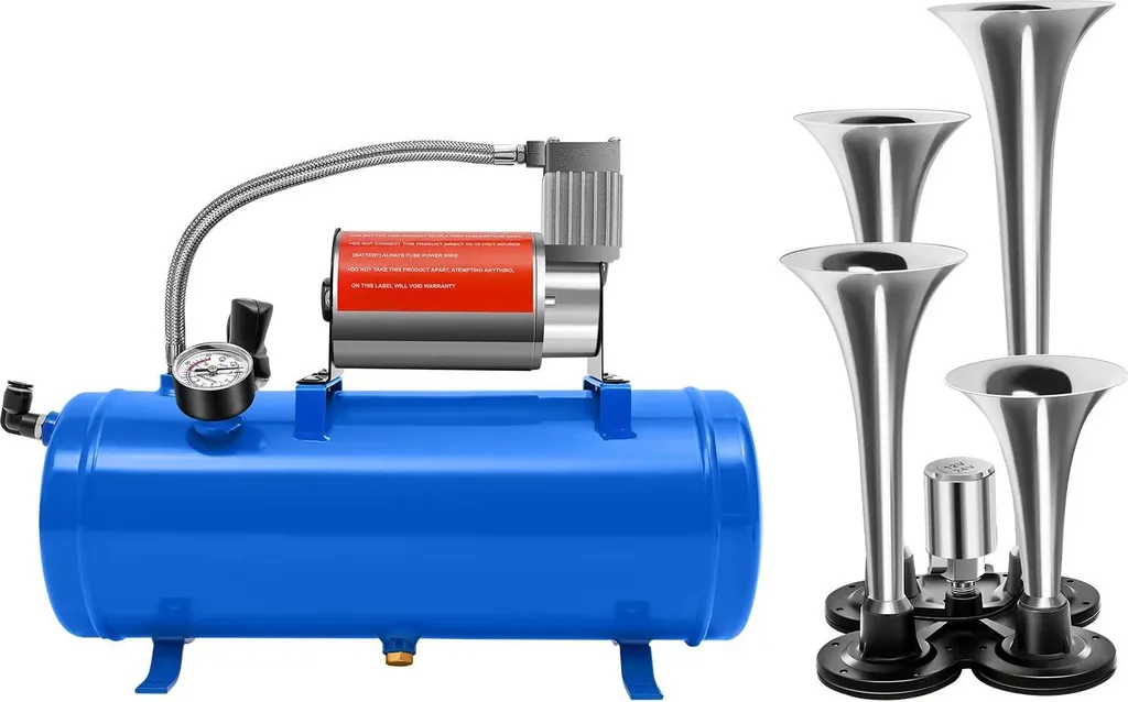 Compresseur d'air portable 12V 6L bleu haute pression pour pneus