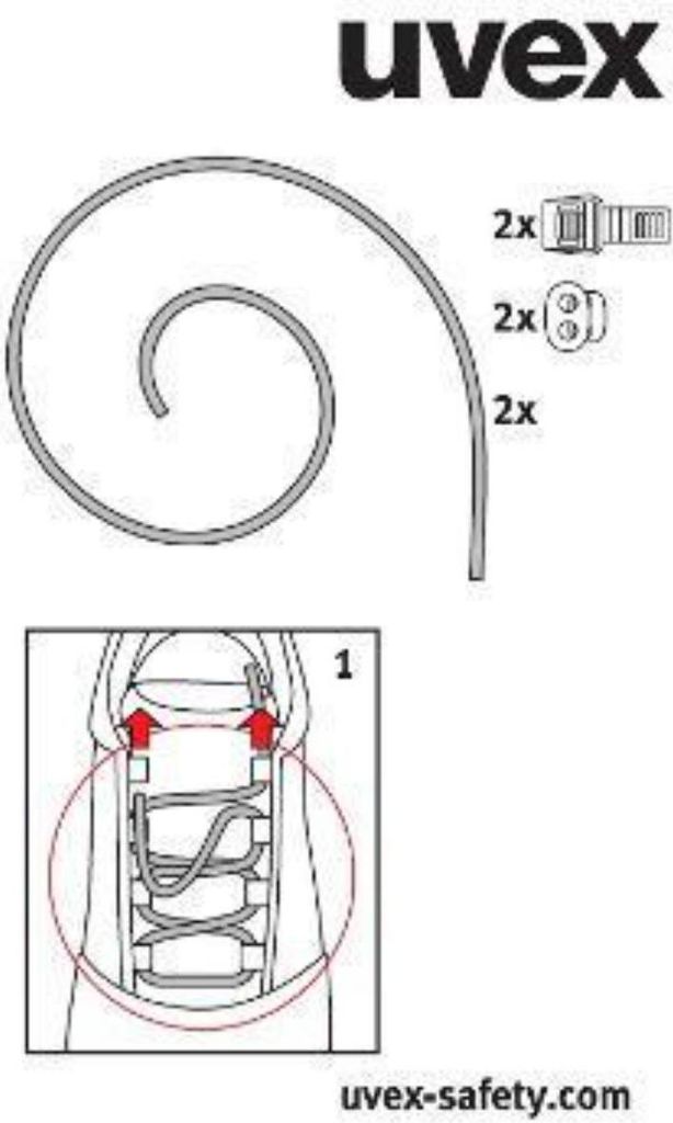 uvex Elastiksenkel - Set für uvex 1, uvex motion style und Produktbild 