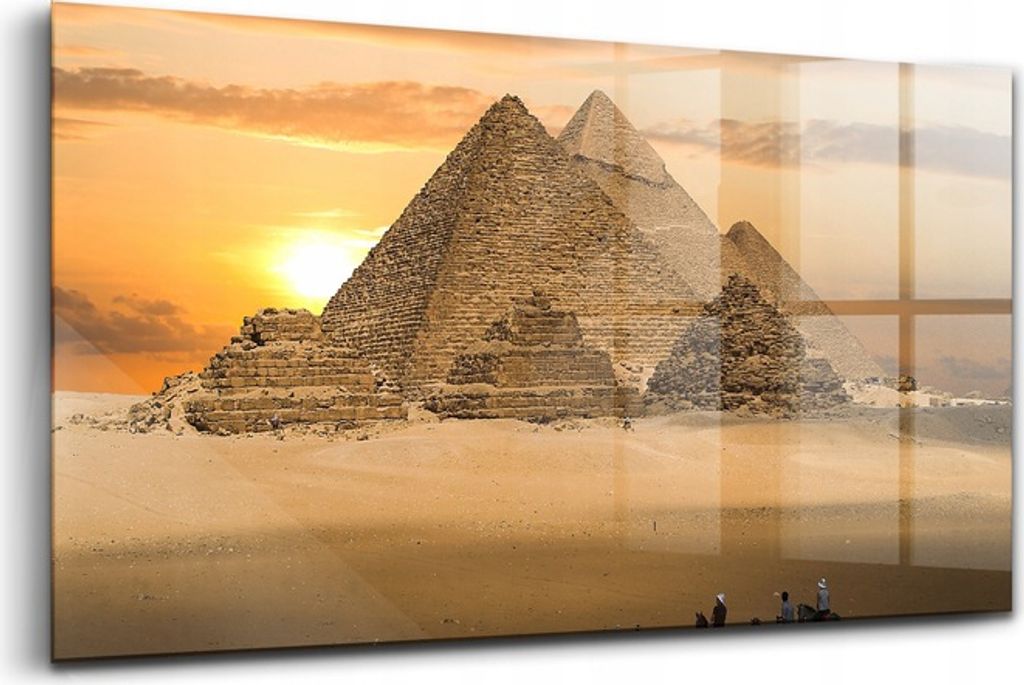 Glaswanddekoration Sonnenuntergangspyramiden 120X60
