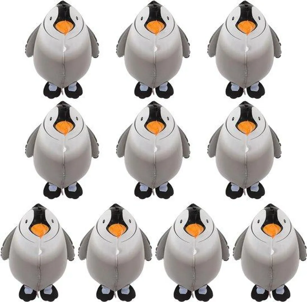 Kit 10 Ballons de Baudruche Pingouin pour Décoration Anniversaire Enfant