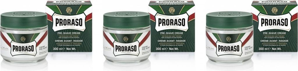 Preshave Creme Grün 3x300 ml