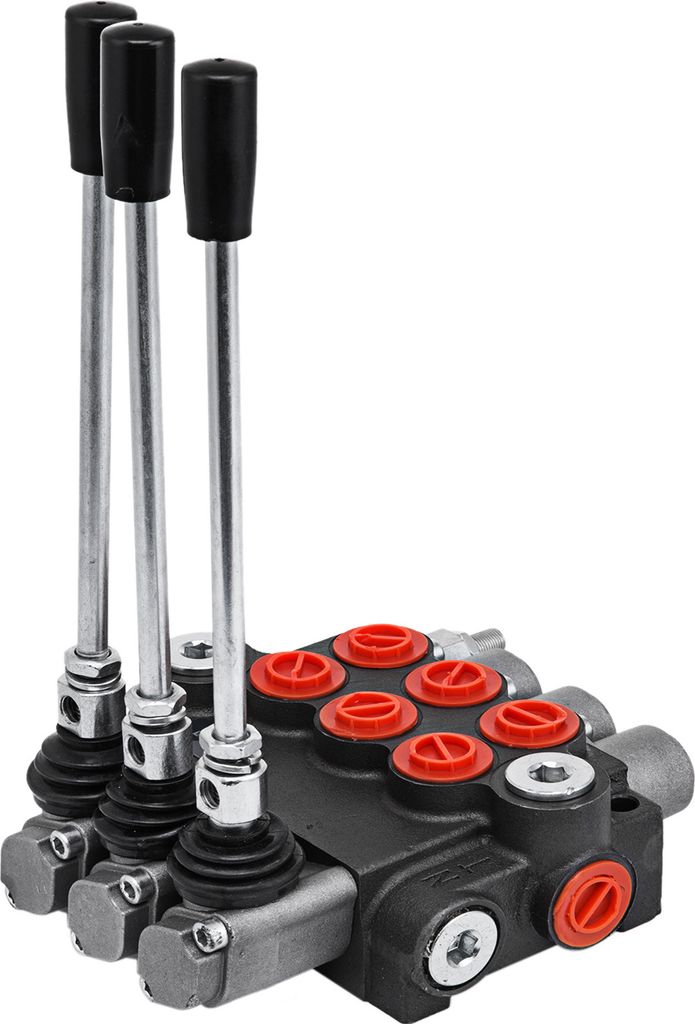 VEVOR 3 Bank Hydraulikventil Handhebelventil, 11GPM Hydraulic Directional Control Valve Adjustable, 14,6 lb Hydraulische Ventil, Handhebelventil Hy...