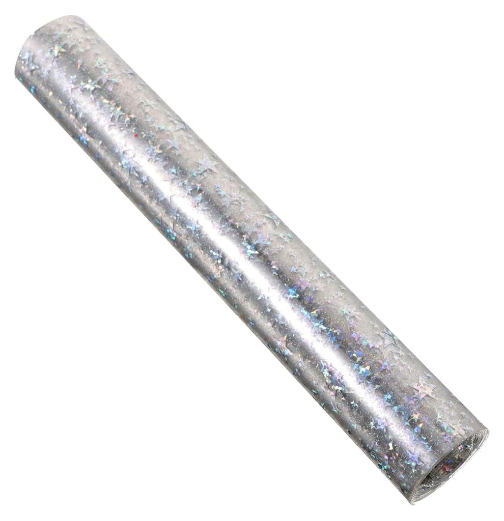 Transparente PVC-Folie mit Glitzerstern-Effekt für Bastelarbeiten