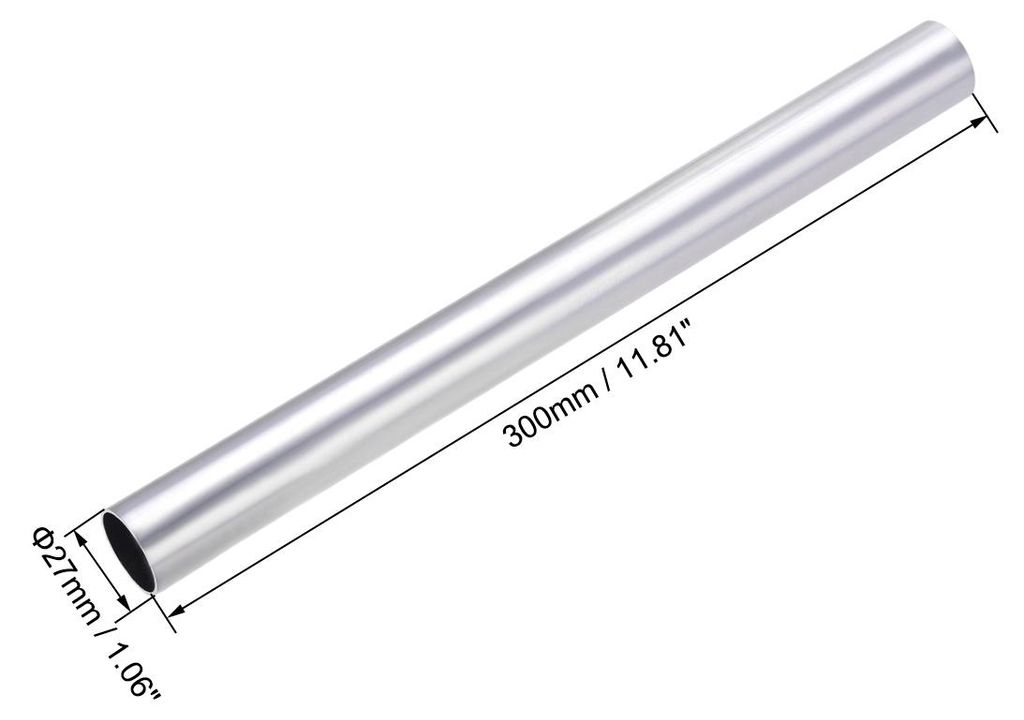 2 Stš¹ck 300mm Lange Alurohr 27mm Au?endurchmesser 6063 Aluminium Rohr 25mm Innendurchmesser Nahtlose Gerade Rundrohr Aluprofil Rohre fš¹r Indu...