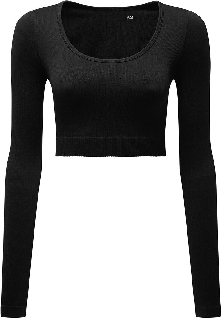 TriDri - Kurzes Top Nahtlos für Damen RW8396 (M) (Schwarz)