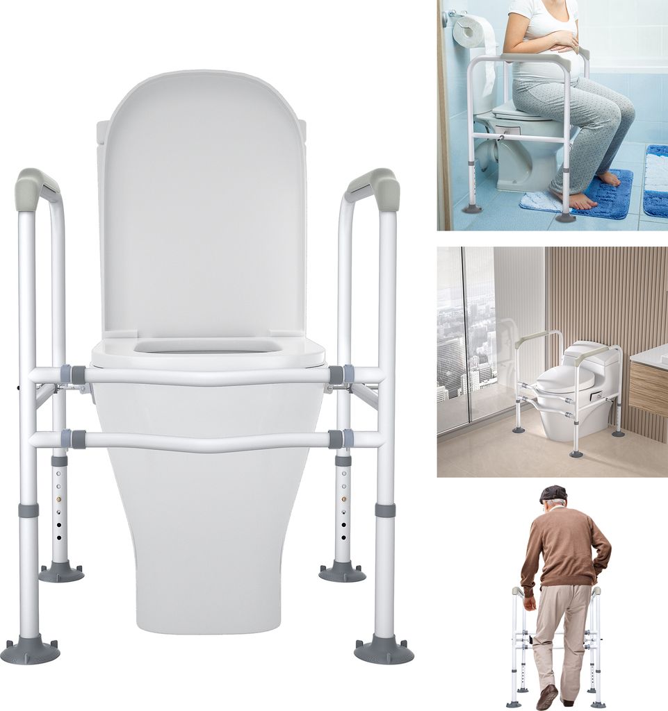 XMTECH WC pomôcka na postavenie, WC pomôcka s opierkami na Obrázok produktu 