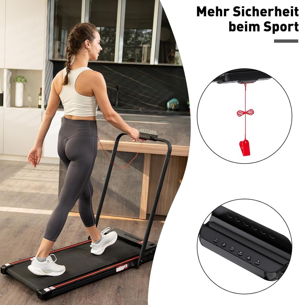CITYSPORTS Laufband, 1400W Flaches Laufband für das Produktbild 7