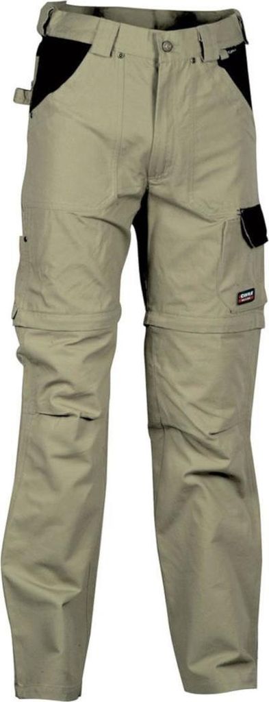 2 in 1 Profi Arbeitshose Cofra Helsinki, 100% Baumwolle khaki 60
