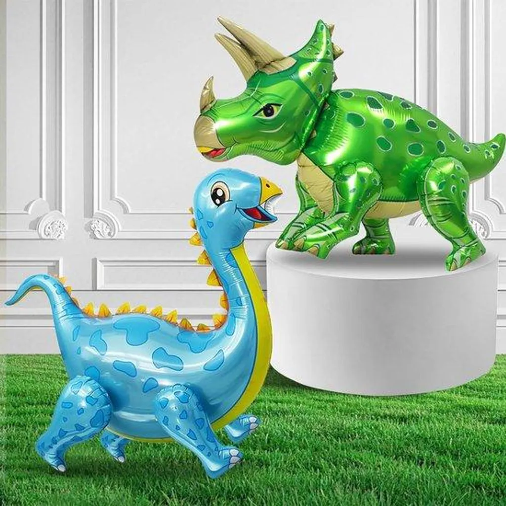 Ballon Dinosaure 3D en film 90 x 55 cm - Décoration Jungle XXL gonflable
