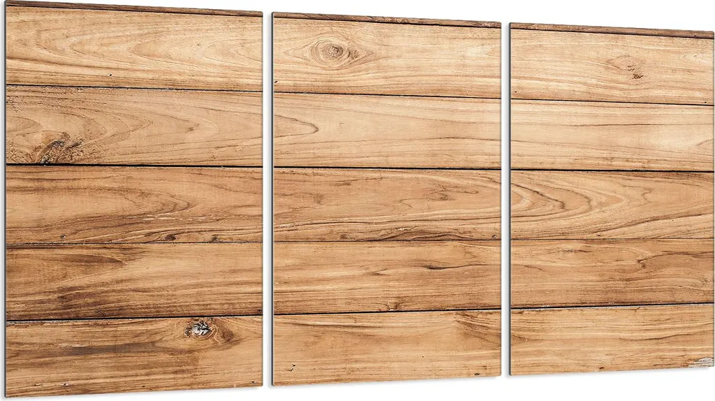 Copripiano Cottura Vetro Temperato 3 Pezzi 30x52 Legno Marrone