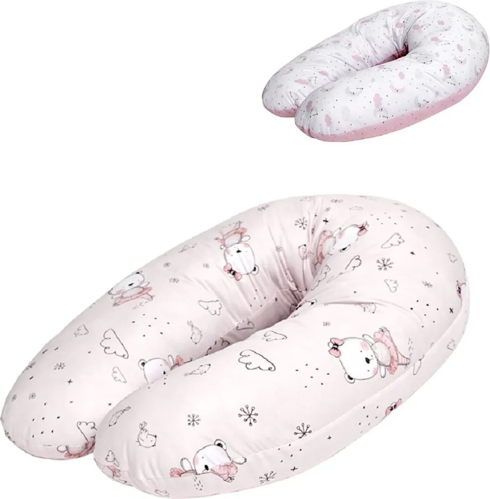 Coussin de Maternité 190 cm 100% Coton Rose Daisy Lorelli Multi-positions