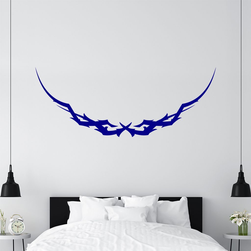 KIWISTAR Tribal geschwungen Wandtattoo in 6 Größen - Wandaufkleber Wall Sticker - Dekoration, Küche, Wohnzimmer, Schlafzimmer, Badezimmer