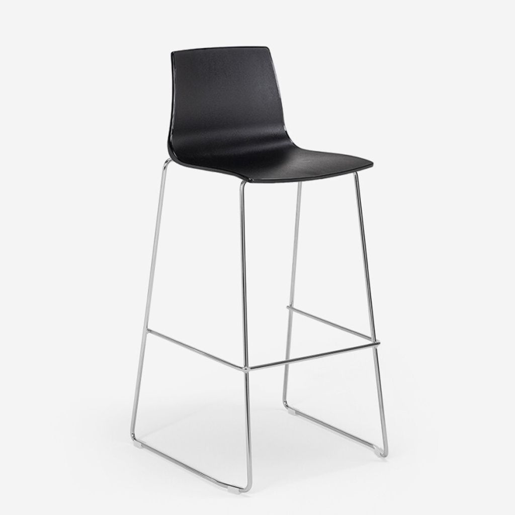 Grand Soleil Küchenbarhocker 74 cm Design Imola Slitta - Schwarz