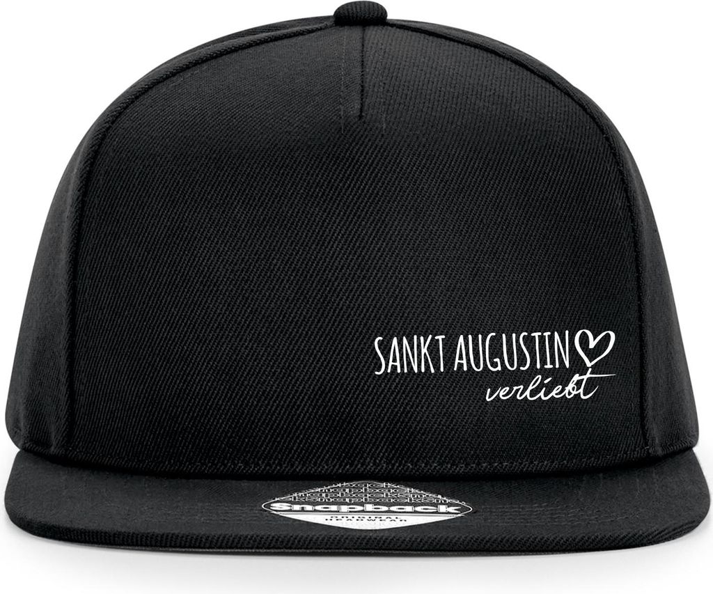 Huuraa Cappy Mütze Sankt Augustin verliebt Black Polyester Snapback Kappe Geschenkidee