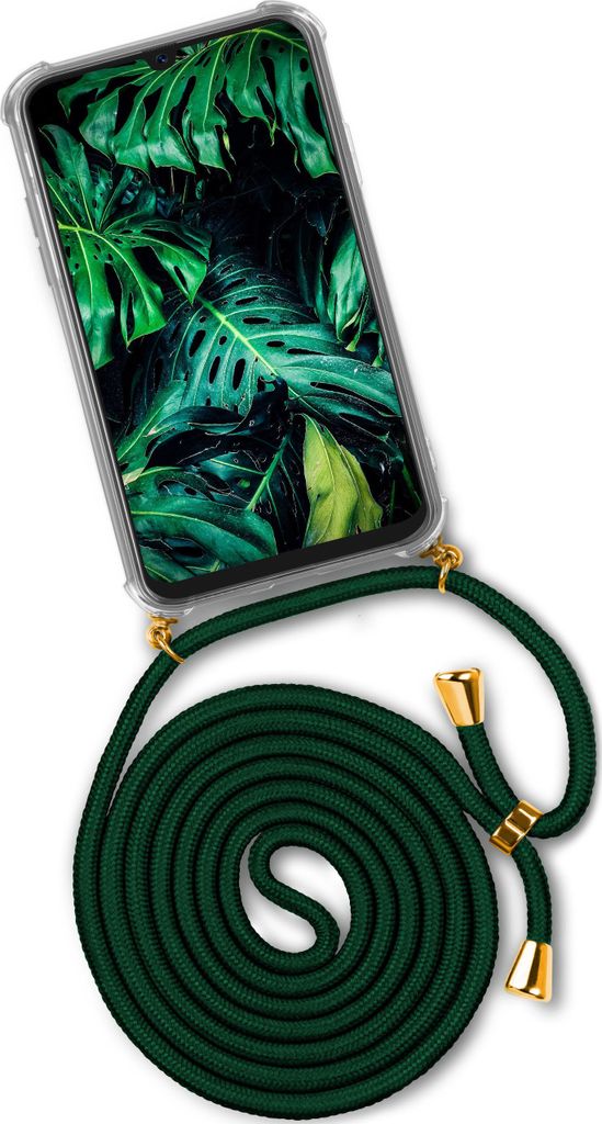 TWIST-Case + TWIST-Cord für Samsung Galaxy A70, Farbe:Deepest Jungle (Gold)