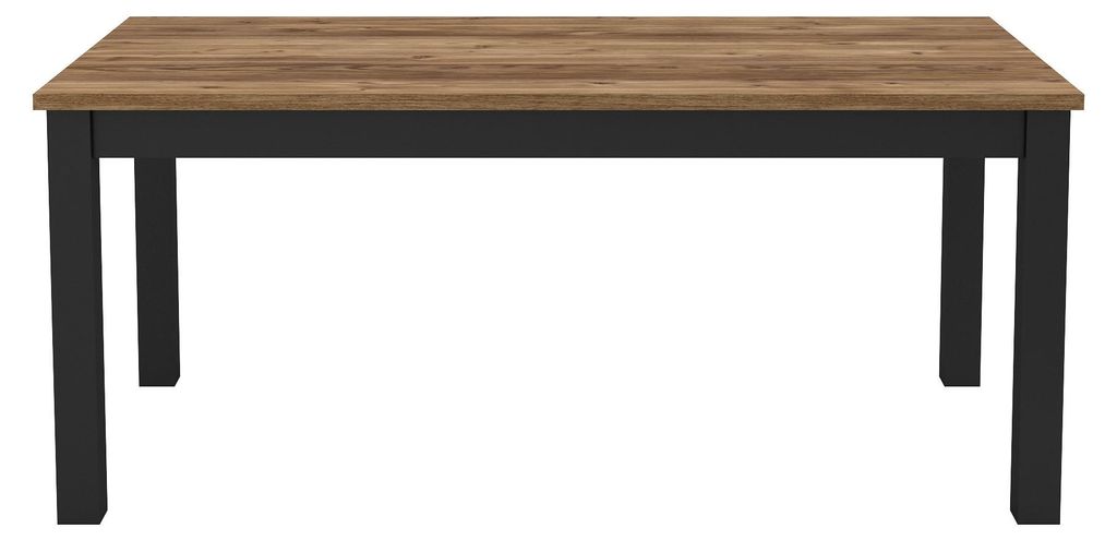 Masseno Esstisch ALIVO 180 cm x 95 cm Rechteckig Tisch für Wohnzimmer, Küche, Schwarz