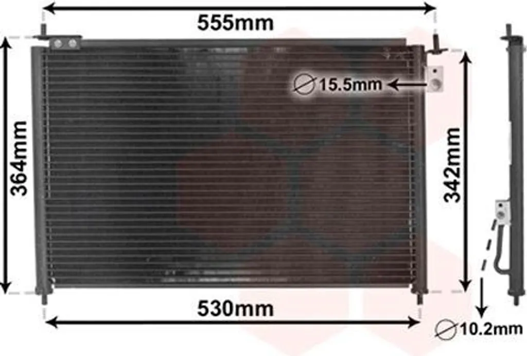 Condenseur de clim HONDA CIVIC VII Hatchback - Radiateur VAN WEZEL