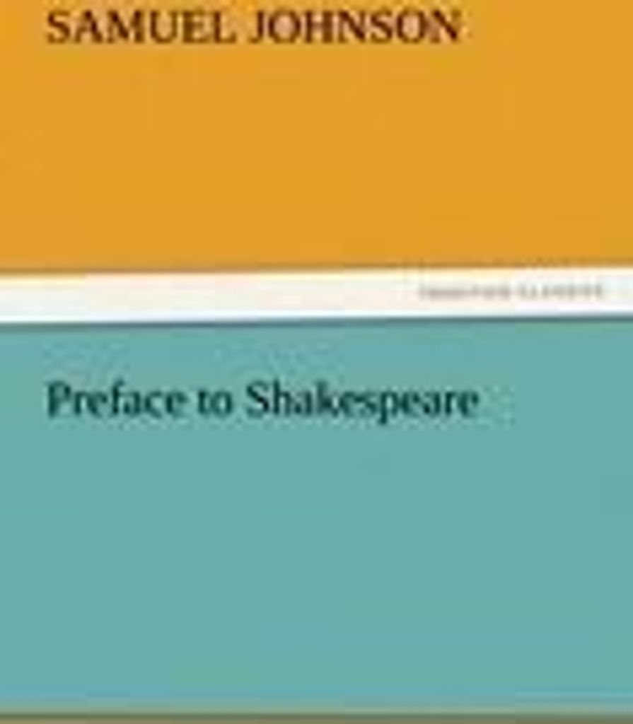 Preface to Shakespeare