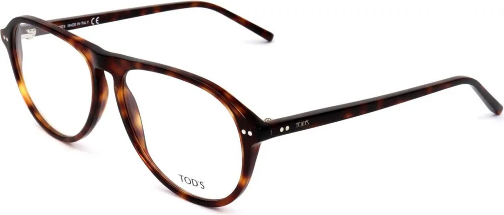 TOD'S TO5219 Red Havana 57/16/145 : Monture de Vue Luxe pour Homme