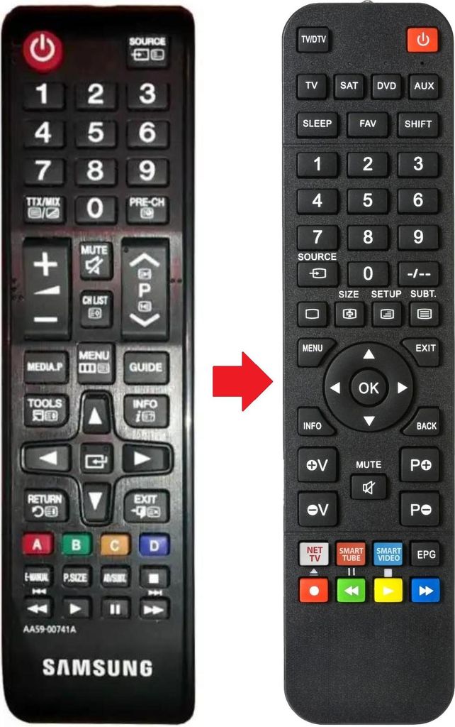 Fernbedienung passend für SAMSUNG UE40H5003 | UE40H5090 | UE40J5000