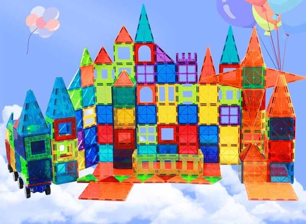 Magnetická stavebnica pre deti sada 112ks - Magnetic Tiles Obrázok produktu 11