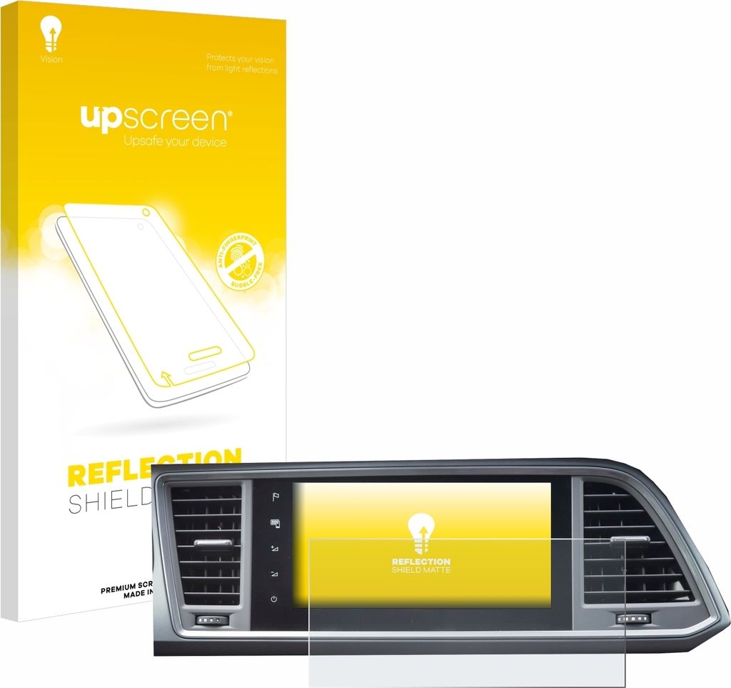 upscreen Schutzfolie für Seat Ateca Style 2021 Infotainment System 9.2" Displayschutz Displayschutzfolie Folie Matt Entspiegelungsfolie