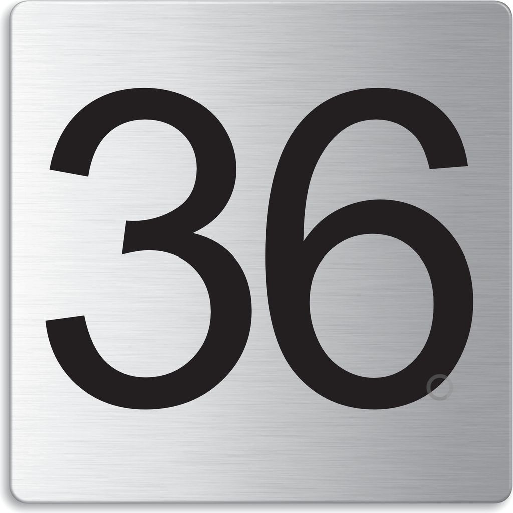 Türnummer I Zimmernummer I EdeIstahI TürschiId "36" I 85x85 Produktbild 