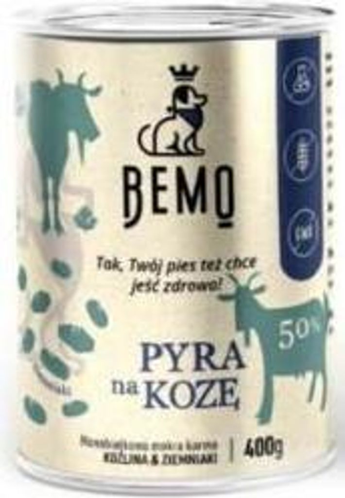 BEMO - PYRA na GOAT - Monoprotein Nassfutter für Hunde mit Ziege - 400g