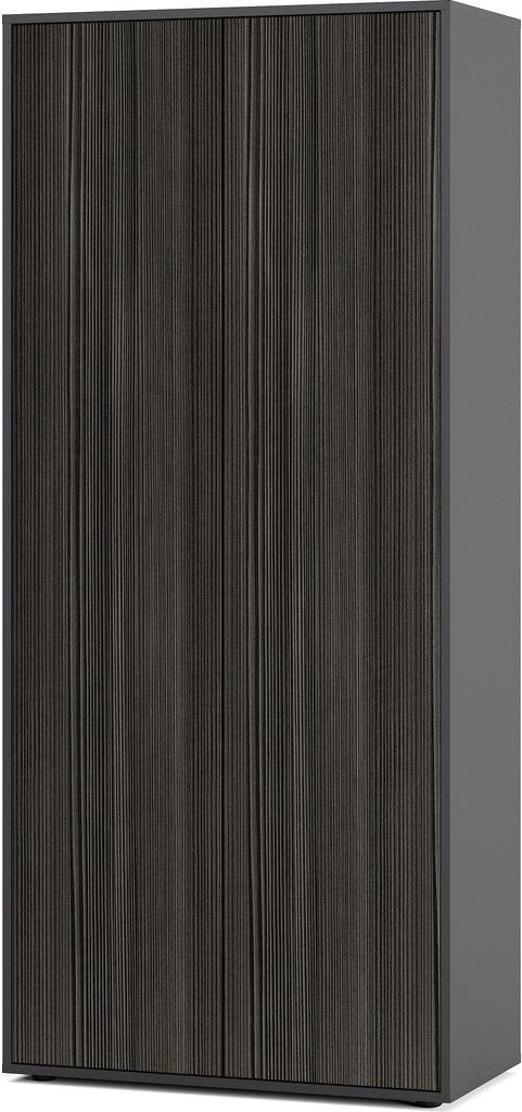 SIMPLYFURN Büroschrank Amira T00, geschlossener Schrank mit 2 großen Türen, Anthrazit & Avola Anthrazit, Push-to-Open, 180x80x40 cm, Aktenschran...