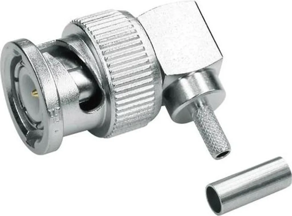 Connecteur BNC coudé 75 Ohm : évitez la pliure des câbles RG59 G02