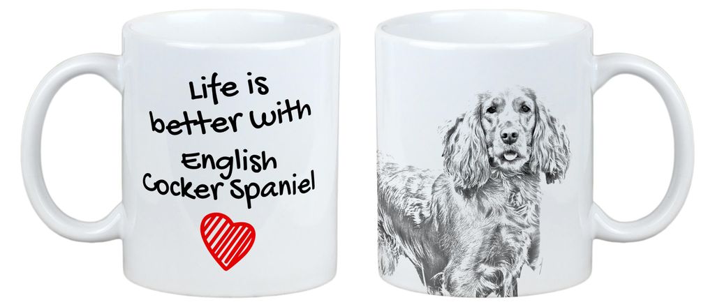 English Cocker Spaniel, Englische Cockerspaniel - Tasse mit Hund, Tasse mit Bild, personalisiertes Geschenk der Marke Art-Dog