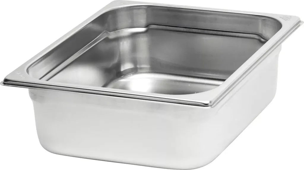 Contenitore GN RIEBER 1/2 in acciaio inox 18/10, profondità: 100 mm, capacità: 5,30 litri