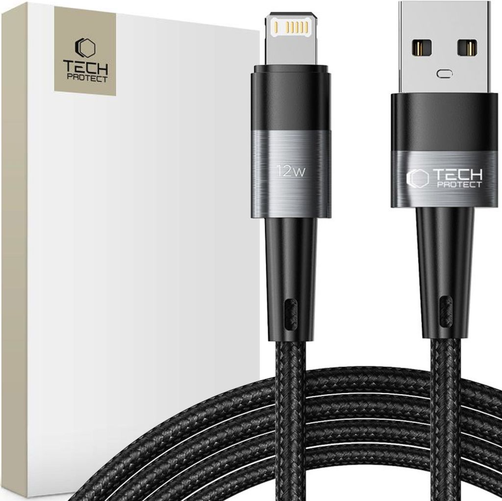 Tech-Protect Ultraboost Lightning Kabel 12W/2,4A 200Cm Grau