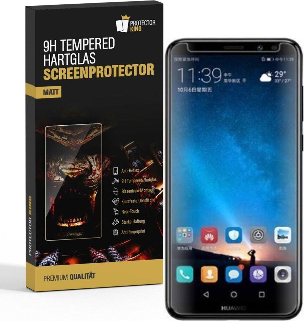 3x 9H Hartglasfolie für Huawei Mate 10 Lite Panzerfolie Displayschutzfolie MATT Panzerglas Schutzfolie