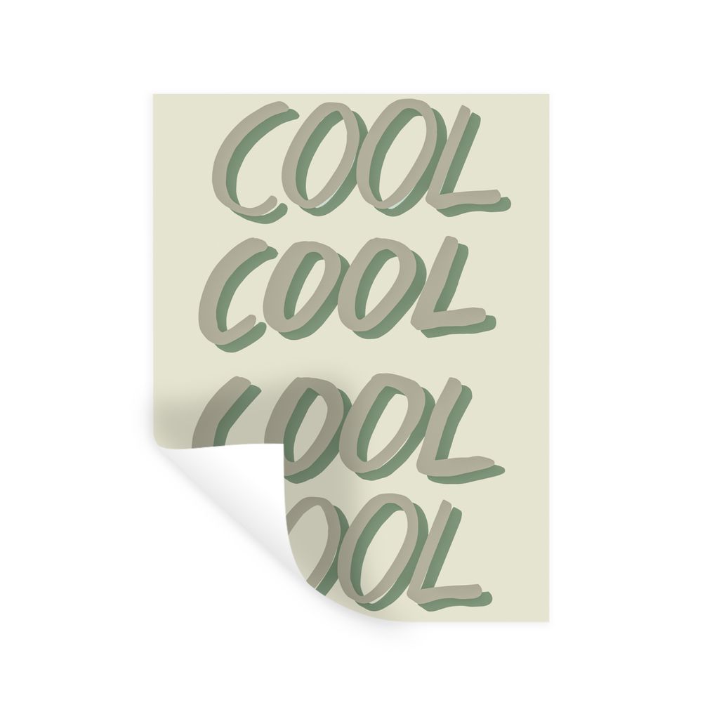 MuchoWow Wandtattoo Wandsticker Wandaufkleber Cool - Text - Grün - Zitate 90x120 cm Selbstklebend und Repositionierbar - Faltenfrei