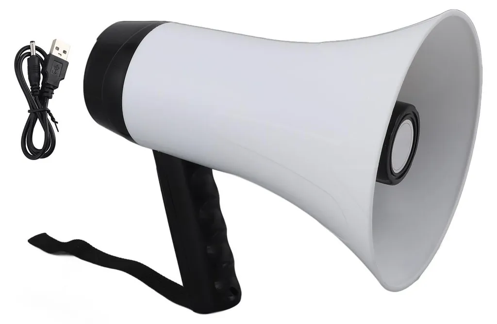 Mégaphone portable puissant 30W avec enregistrement 300s