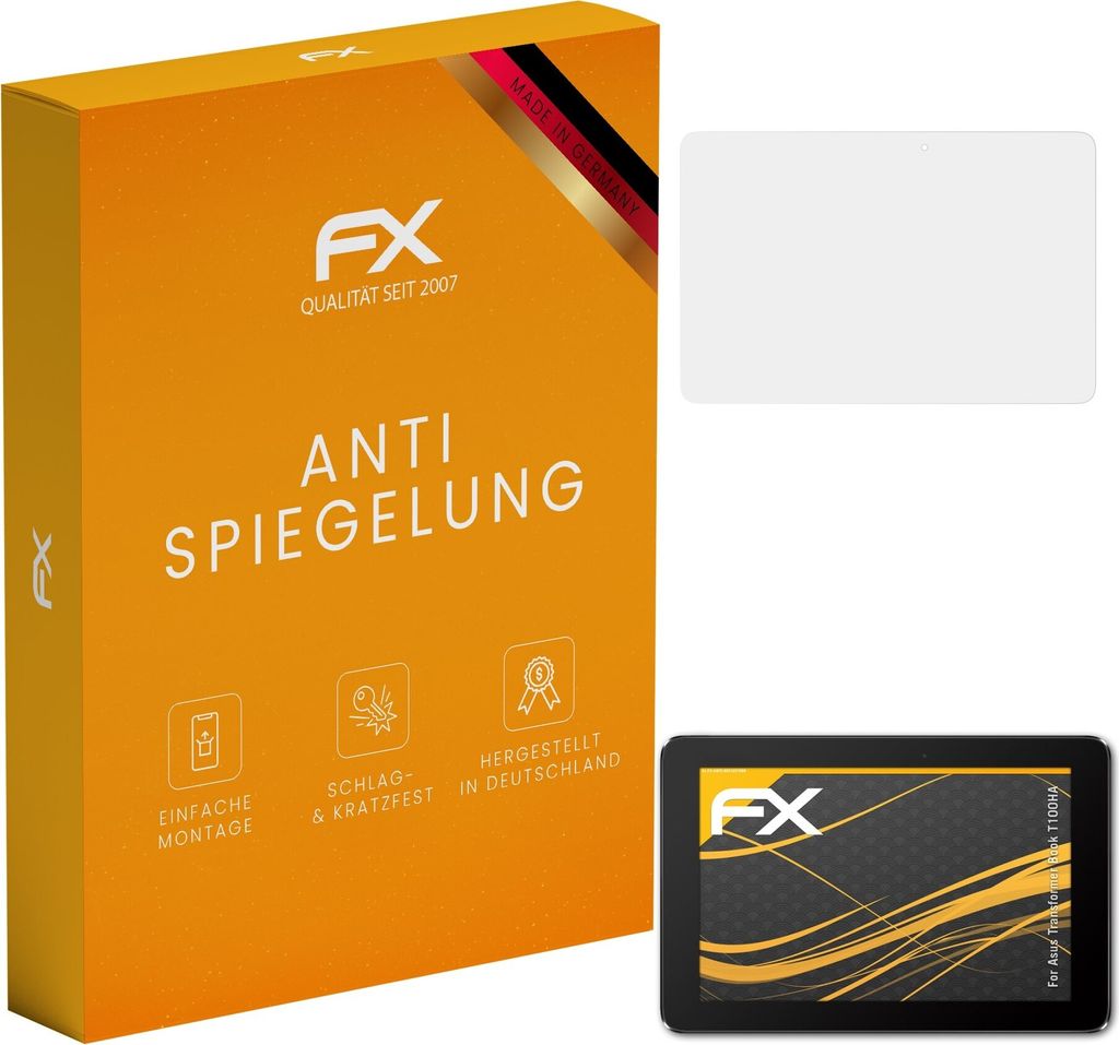 atFoliX FX-Antireflex 2x Schutzfolie kompatibel mit Asus Transformer Book T100HA Displayfolie