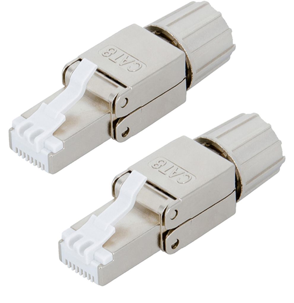 PremiumX 2x Netzwerkstecker Cat 8 RJ45 Stecker LAN Netzwerk Produktbild 