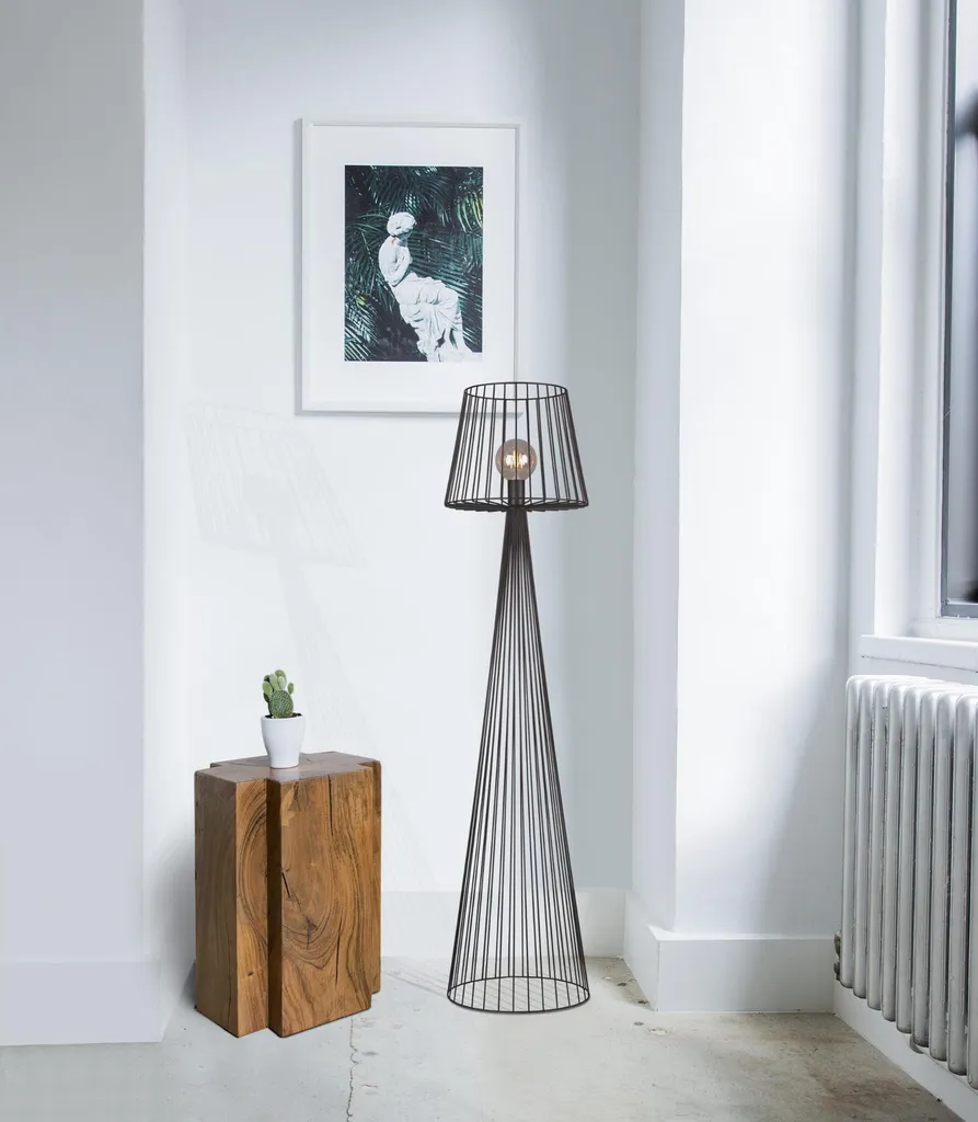 Lampadaire noir stable Kaja SOUL BLACK K-4643 gain de place et chic